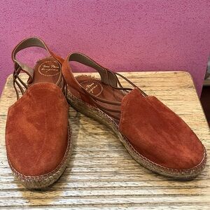 Toni Pons Origins Slip On Suede Espadrilles Size 36